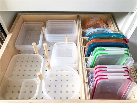 DIY Tupperware Drawer Organizer | Kitchen organization diy, Junk drawer organizing, Diy drawer ...