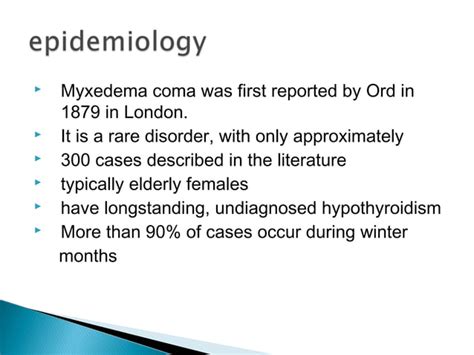 Myxedema coma | PPT