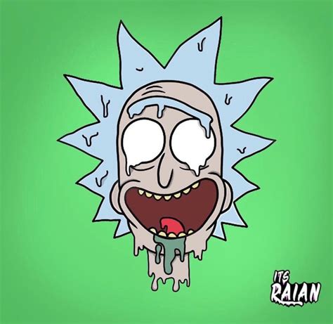 Rick and Morty x Melting Rick | Rick and morty drawing, Mini canvas art ...