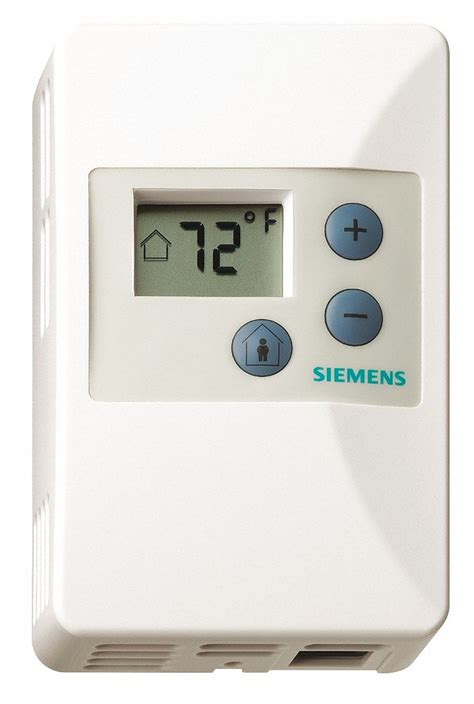 SIEMENS Room Temperature Sensor, 18 to 36V DC or 24 V AC Voltage, Plug, Inputs 18 to 36V DC or ...