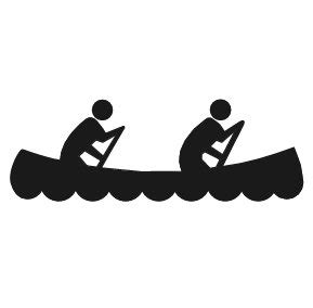 black and white canoe clipart - Clip Art Library