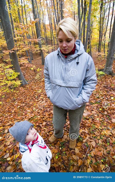 Mother and child in nature stock image. Image of autumn - 3989773