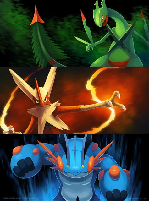 Mega Hoenn Starters by arkeis-pokemon on DeviantArt