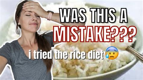 I TRIED THE RICE DIET….. Was this a mistake!? High Carb Weight Loss ...