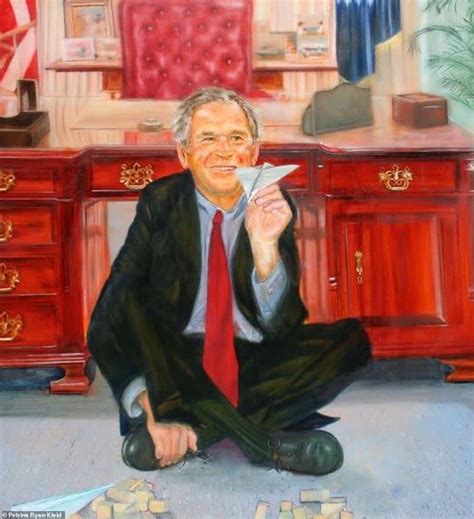 Fact Check: Epstein Allegedly Owned a Painting of G.W. Bush Playing ...