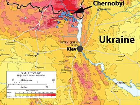 Chernobyl Radiation Contamination Map - Image to u