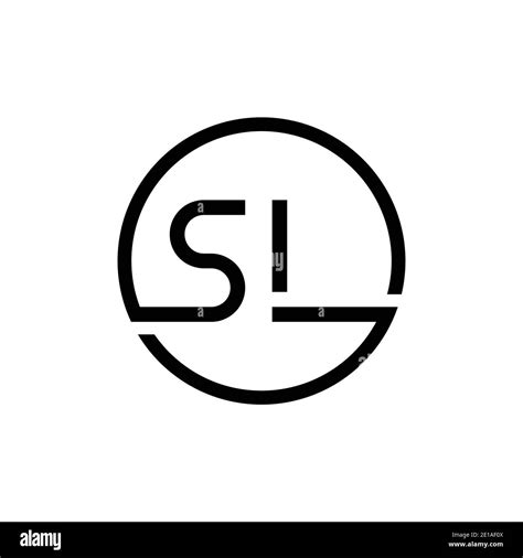 Initial Circle SL letter Logo Design vector Template. Abstract Letter SL logo Design Stock ...