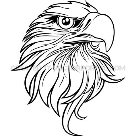 Águila blanco y negro .ai Royalty Free Stock SVG Vector