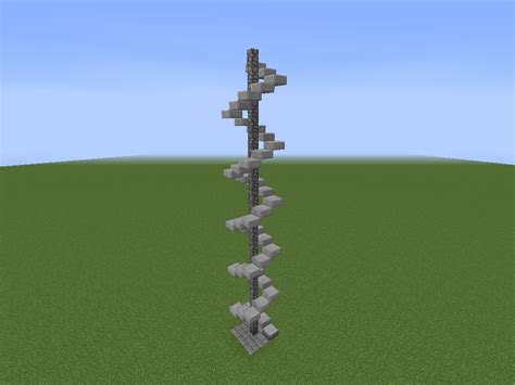 How To Build A Spiral Staircase In Minecraft