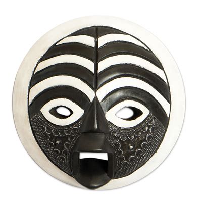 UNICEF Market | Circular West African Mask Handcrafted and Painted - Rescued