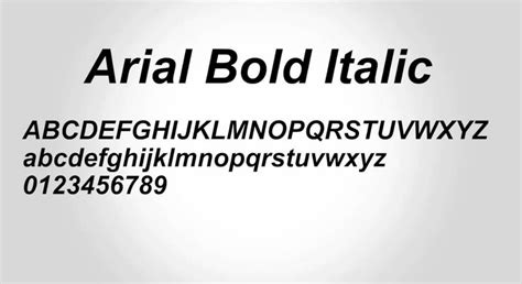 Arial Bold Font