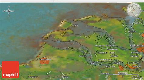 Satellite 3D Map of Severodvinsk