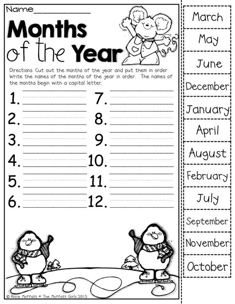 The Moffatt Girls: Winter Math and Literacy Packet (First Grade) | Preschool learning, School ...