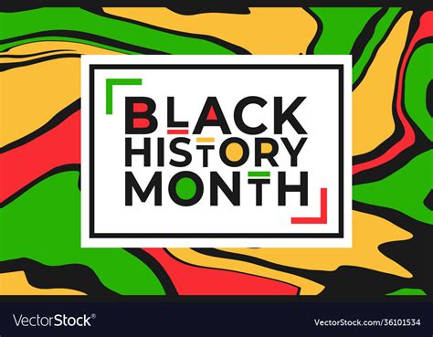 Black history month banner template with colorful Vector Image