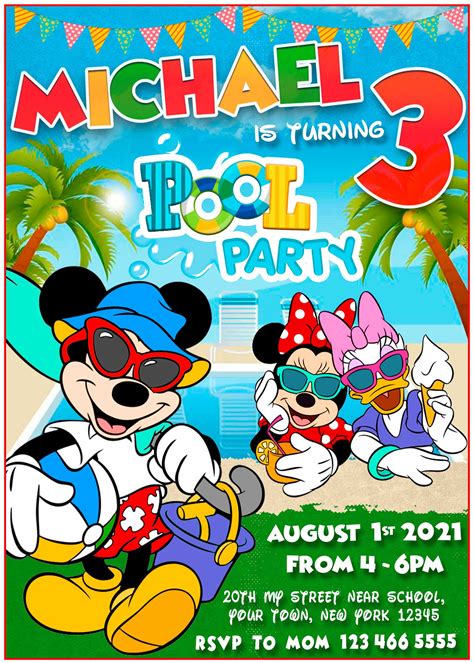 Mickey Mouse Birthday Party Invitation | Adorable Card