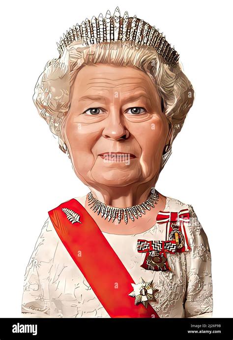 Queen Elizabeth Cartoon Drawing