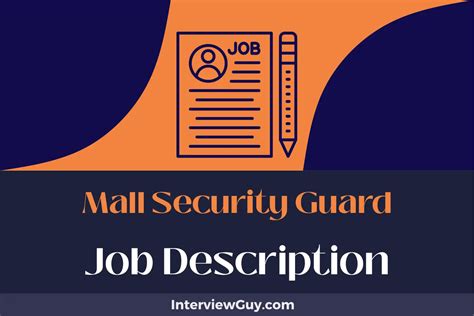 Mall Security Guard Job Description [Updated for 2025]