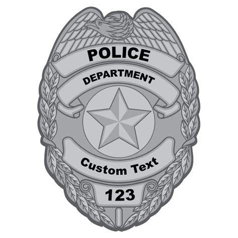 Custom Silver Police Badge Sticker