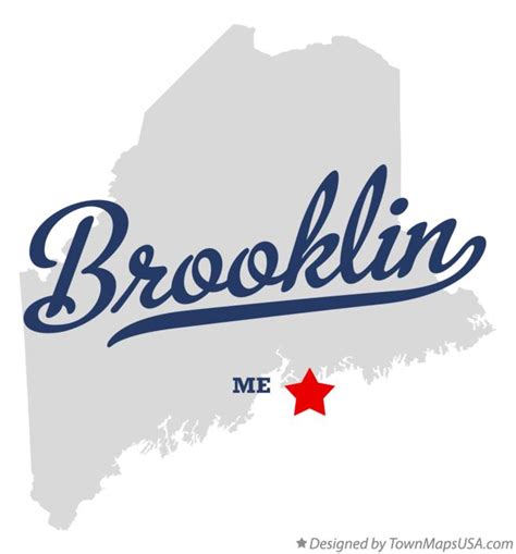 Map of Brooklin, ME, Maine