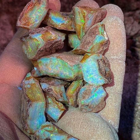 Rough opal mined by the Grace Opal north of Coober Pedy, Australia in ...