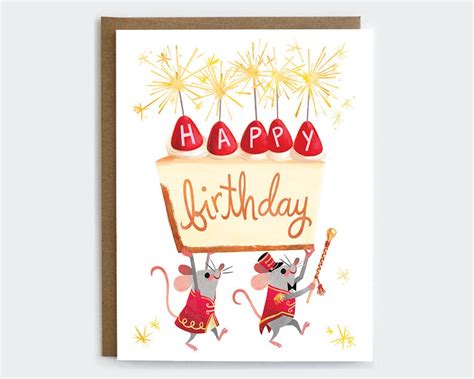 Cheesecake Birthday Card Happy Birthday Card Dessert Card - Etsy