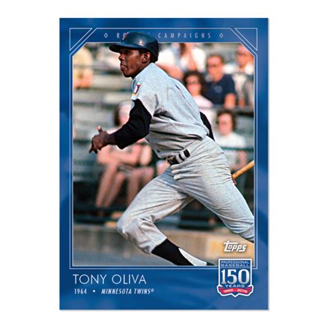 Topps 150 Years of Baseball #90- Rookie Campaigns: Tony Oliva - Print ...