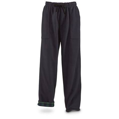 Men's Reversible Fleece Lounge Pants. - 664981, Jeans & Pants at Sportsman's Guide