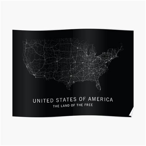 "United States of America Road Map " Poster for Sale by clarkstpress ...