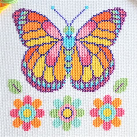 Free Butterfly Cross Stitch Chart – The World in Stitches