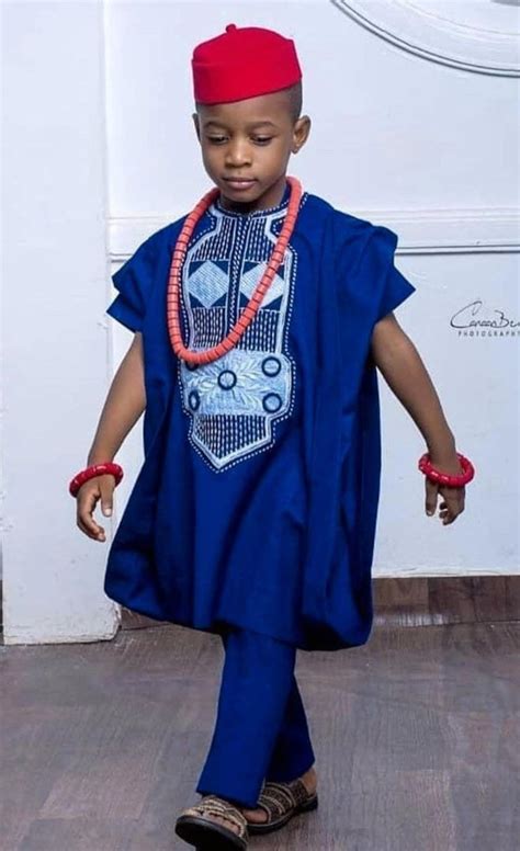 Blue Baby Boys African Traditional Attire. Nigerian Wedding Suit for ...