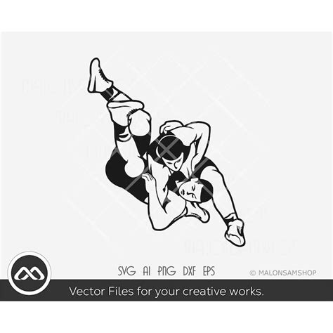 Wrestling SVG silhouette 4 - wrestling svg, wrestler svg, wr - Inspire ...