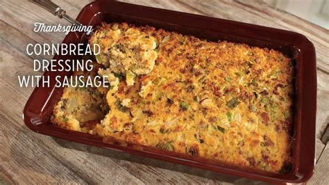 Southern Cornbread Dressing Recipe with Sausage | Paula Deen