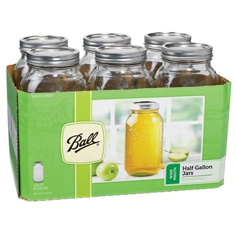 Wide Mouth Glass Half Gallon Canning Jars w/ Lids & Bands - 6 Pk by Ball at Fleet Farm | Half ...