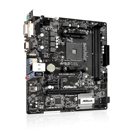 ASRock AB350M-HDV AMD B350 Ryzen Socket AM4 Micro-ATX Desktop ...