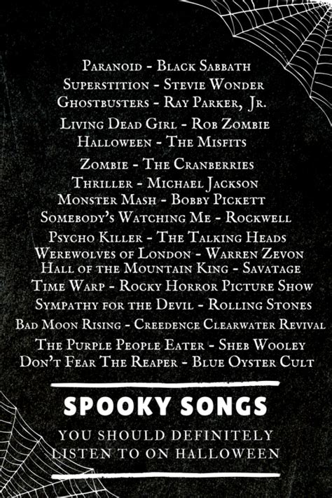 17 Spooky Songs For Your Halloween Playlist - Lisa M. Frame