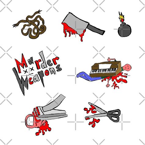 "murder weapons - horror design set" by Lukas Ettinger | Redbubble