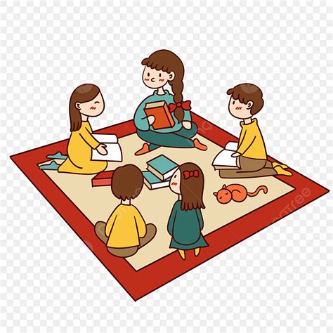 Group Holding Hands Clipart Vector, Hand Painted Cartoon Lovely Studying Group, Study Well, Work ...