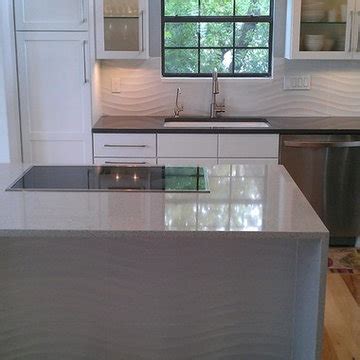 Wave Patterned Tile Backsplash - Photos & Ideas | Houzz