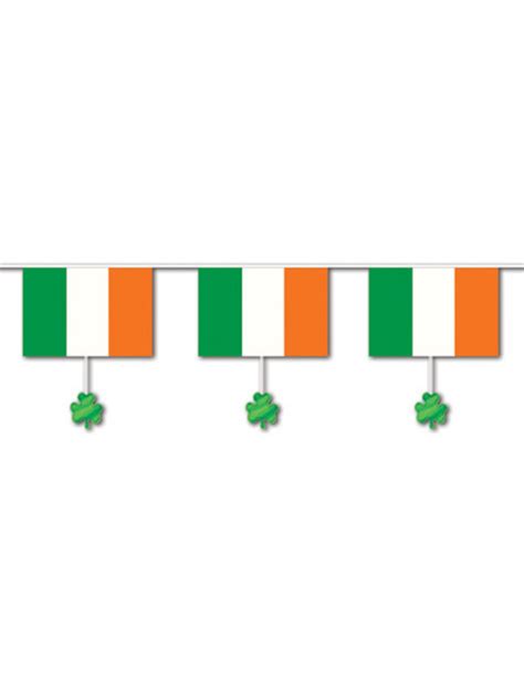 St Patricks Day Shamrock Pennant Irish Flag Banner