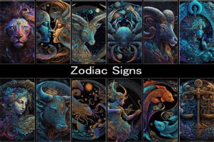 Zodiac Signs Wallpaper Graphic by AIArt · Creative Fabrica