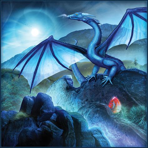 Blue Dragon Digital Art by Bryan Dechter