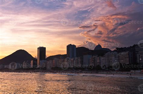 Sunset in Copacabana Beach 752597 Stock Photo at Vecteezy