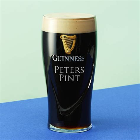 Personalised Message Guinness Pint Glass By The Glass Yard