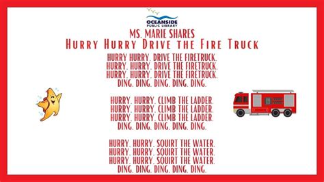 Ms. Marie sings Hurry Hurry Drive the Fire Truck - YouTube