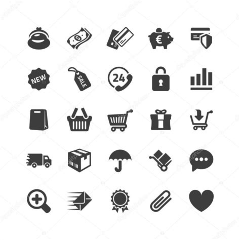 E-commerce icons set — Stock Vector © cavitas #20021881