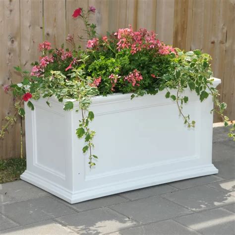 Mayne Rectangle Polyethylene Fairfield Patio Planter | Hayneedle