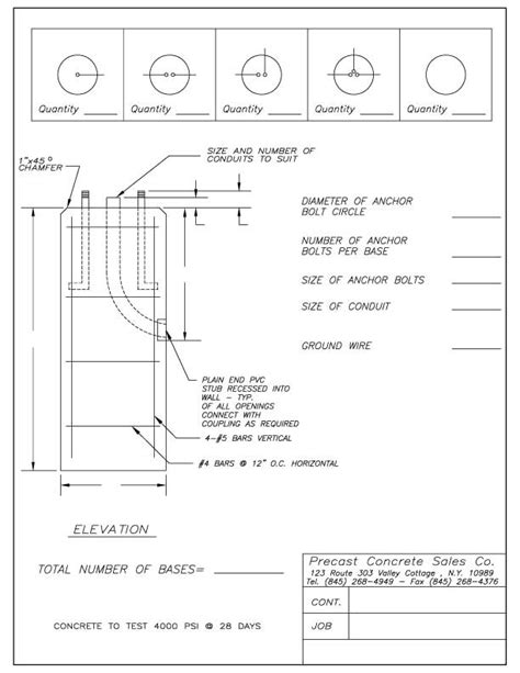 Light Pole Bases - Precast Concrete Sales Company