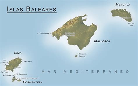 Mapa de Islas Baleares | Provincia, Municipios, Turístico y Carreteras de Islas Baleares España