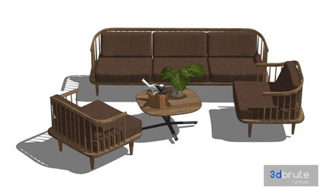 Sofa set Sketchup 3d model Sketchup Download Free 3dbrute Outdoor Sofa ...