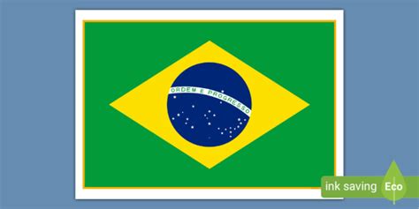 FREE! - Brazil Flag Poster | Display | Twinkl (teacher made)